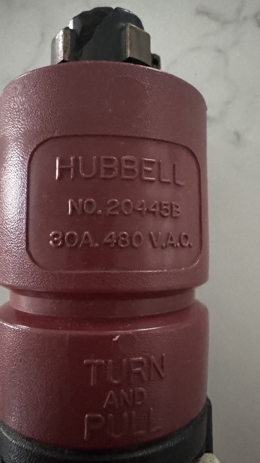 Hubbell 20445b 30-amp 480 VAC Plug 