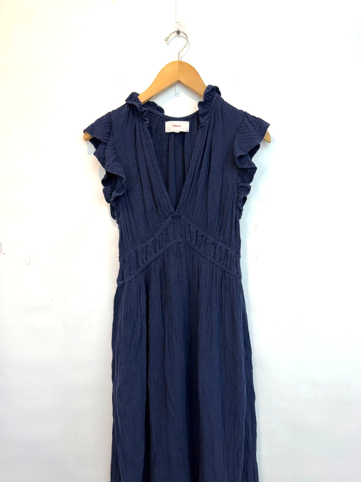 XIRENA Women\'s Cotton Gauze Posey Dress Size Small Navy Blue Star Sapphire Maxi XIRENA Women\'s Cotton Gauze Posey Dress Size Small Navy Blue Star Sapphire Maxi