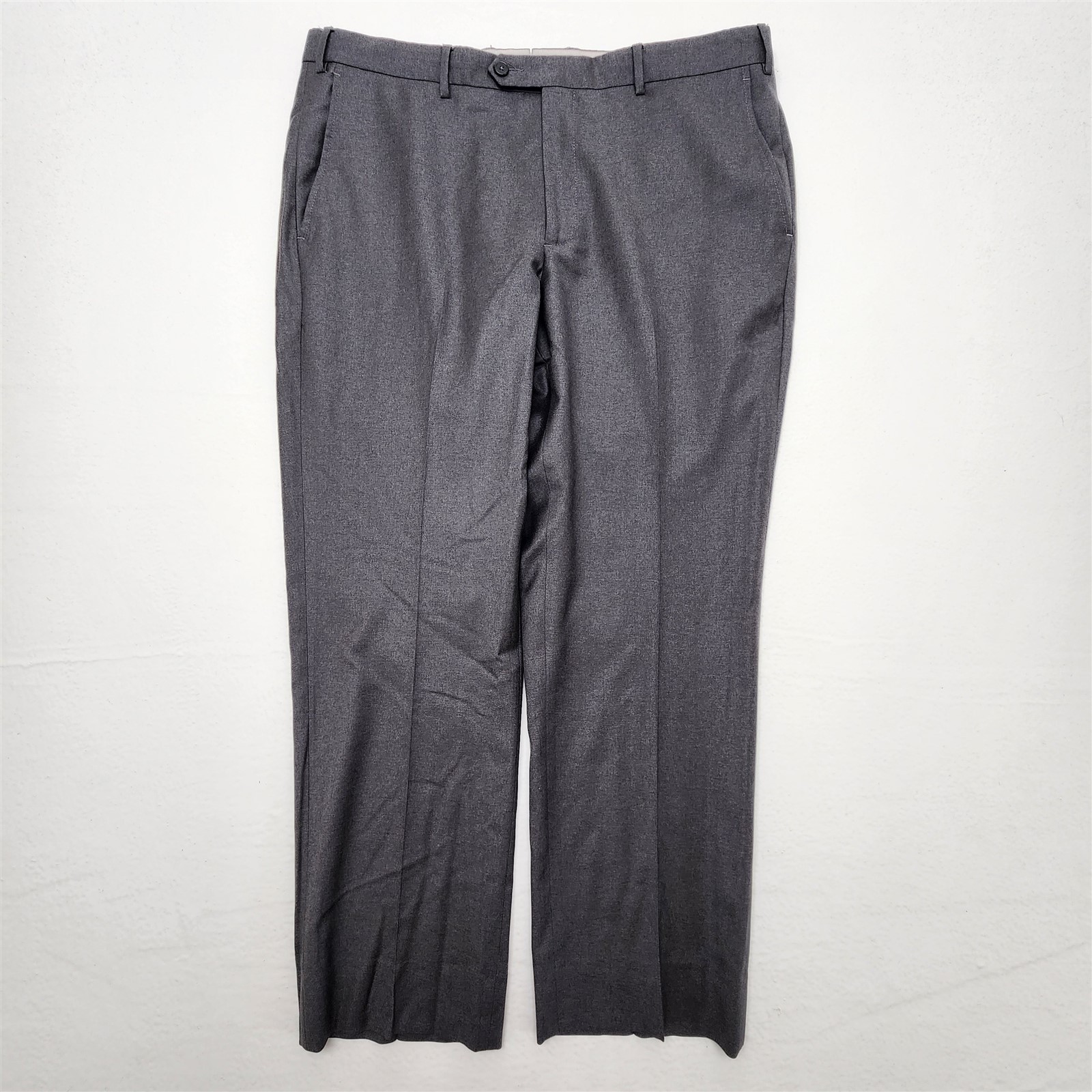 Santorelli 40x30 Gray Loro Piana Wool Shirt Grip Made in Italy Dress Mens Pants