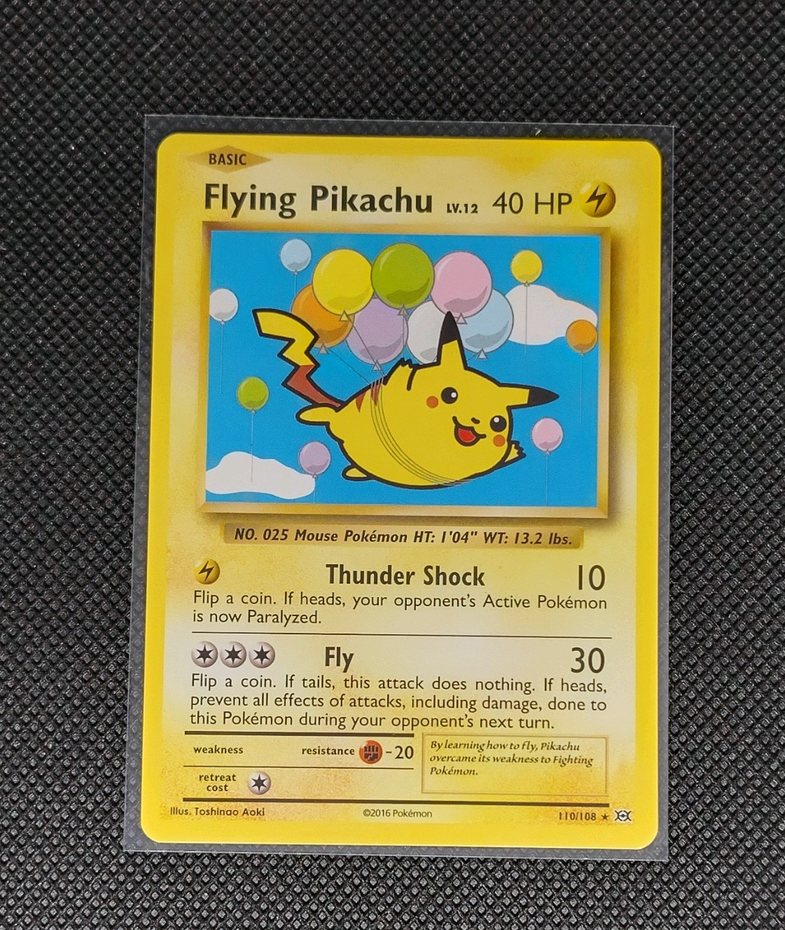 The Pokémon Company Pokemon TCG Flying Pikachu 110/108 Evolutions Secret Rare The Pokémon Company Pokemon TCG Flying Pikachu 110/108 Evolutions Secret Rare