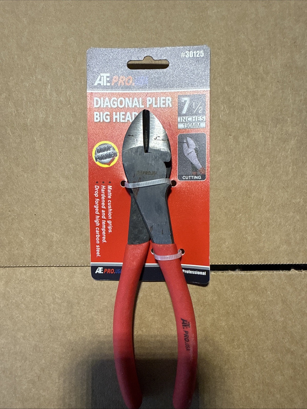 ATE Pro. USA 30125 Wide Head Plier and Diagonal, 7-1/2\