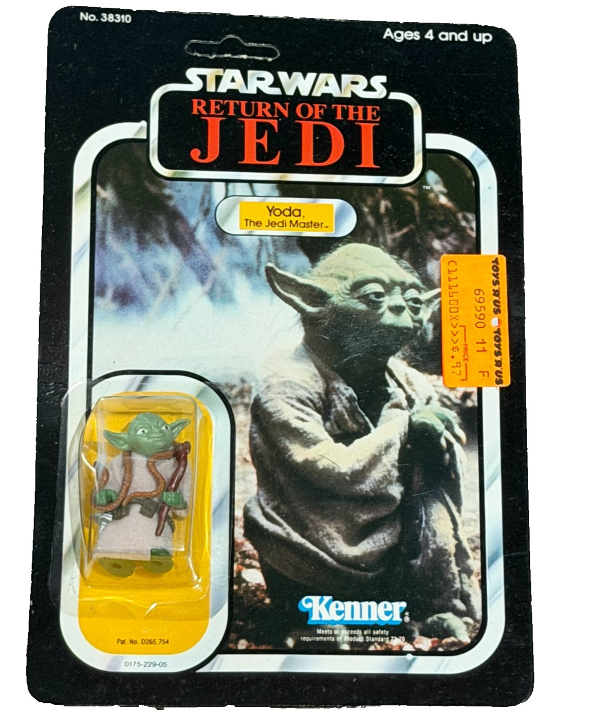 Yoda Brown Snake Star Wars ROTJ Action Figure 77 Back 1983 Kenner New MOC Yoda Brown Snake Star Wars ROTJ Action Figure 77 Back 1983 Kenner New MOC