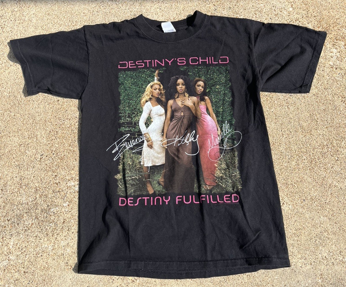 Vintage Y2K Destinys Child 2005 Fulfilled Tour Beyonce R&B Pop Rap Tee T-shirt M Vintage Y2K Destinys Child 2005 Fulfilled Tour Beyonce R&B Pop Rap Tee T-shirt M