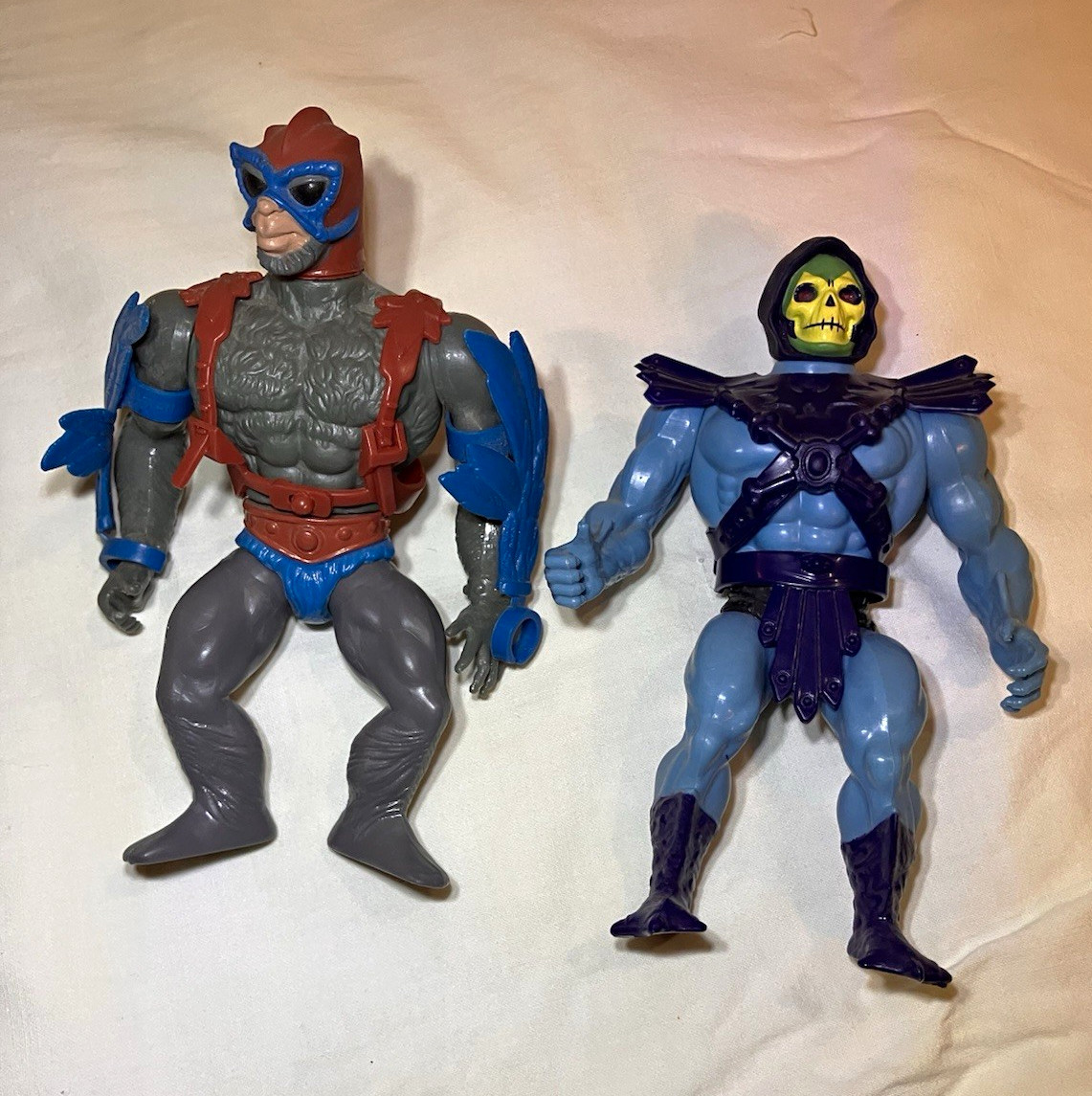 Vintage 1982 1983 MOTU Stratos Skeletor Figures Mattel w/ Armor Accessories