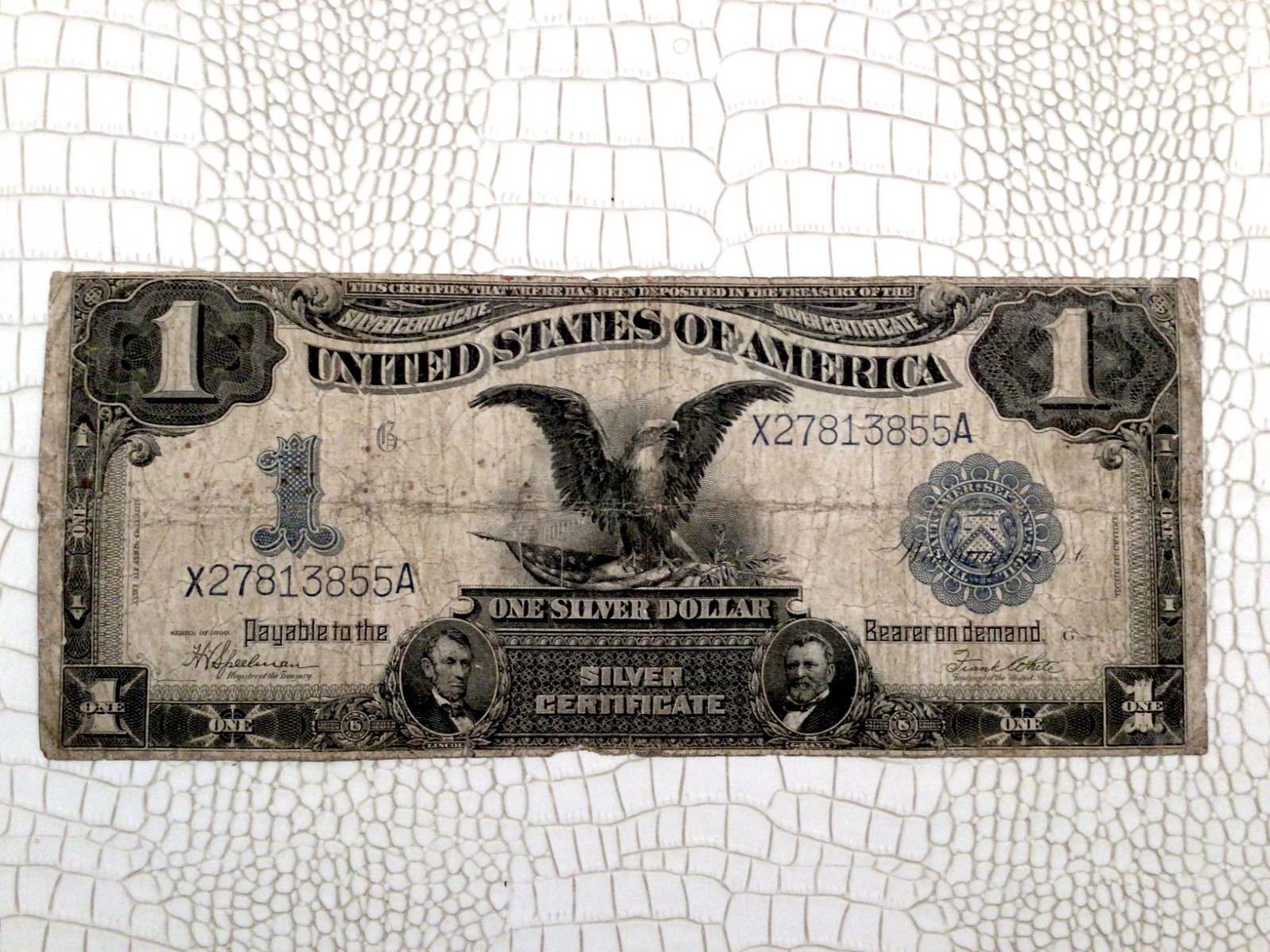 Rare 1899 $1 Silver Certificate Black Eagle in circulated condition
