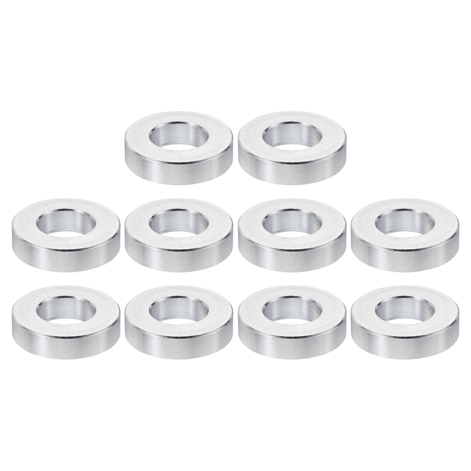 10PCS M10 Aluminum Spacers 10.5mm ID 20mm OD 5mm L Standoff Round for 3/8