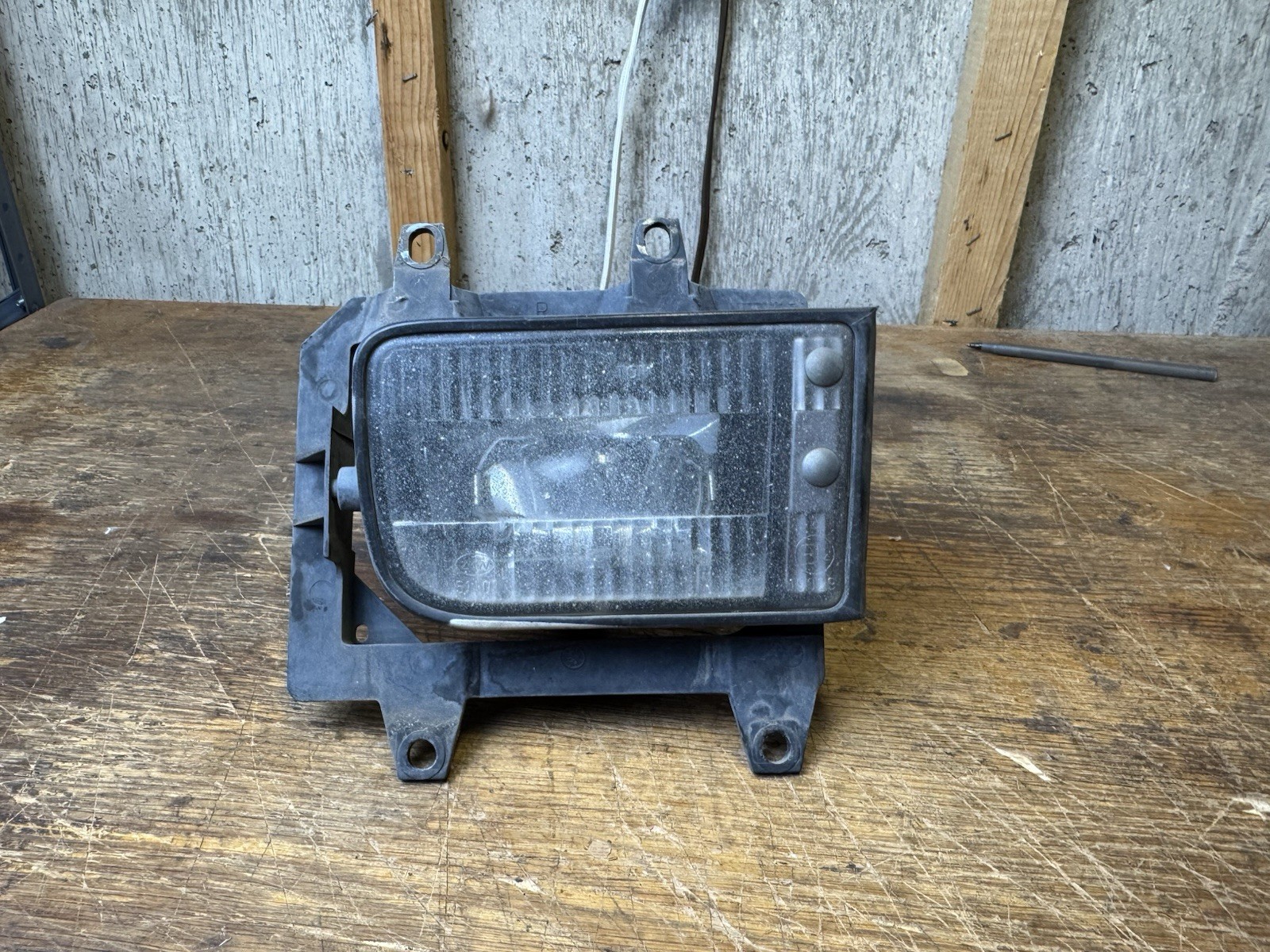 BMW E30 Front Bumper Fog Light Right Mount Lens Glass Trim OEM 325I