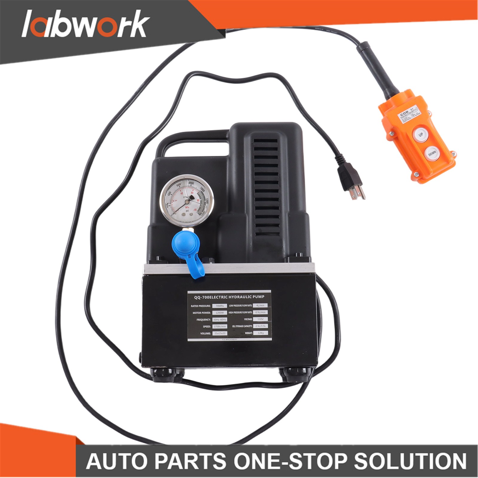 Labwork Electric Hydraulic Pump Power Pack 110v/120v 10000PSI Unit 2 Stage