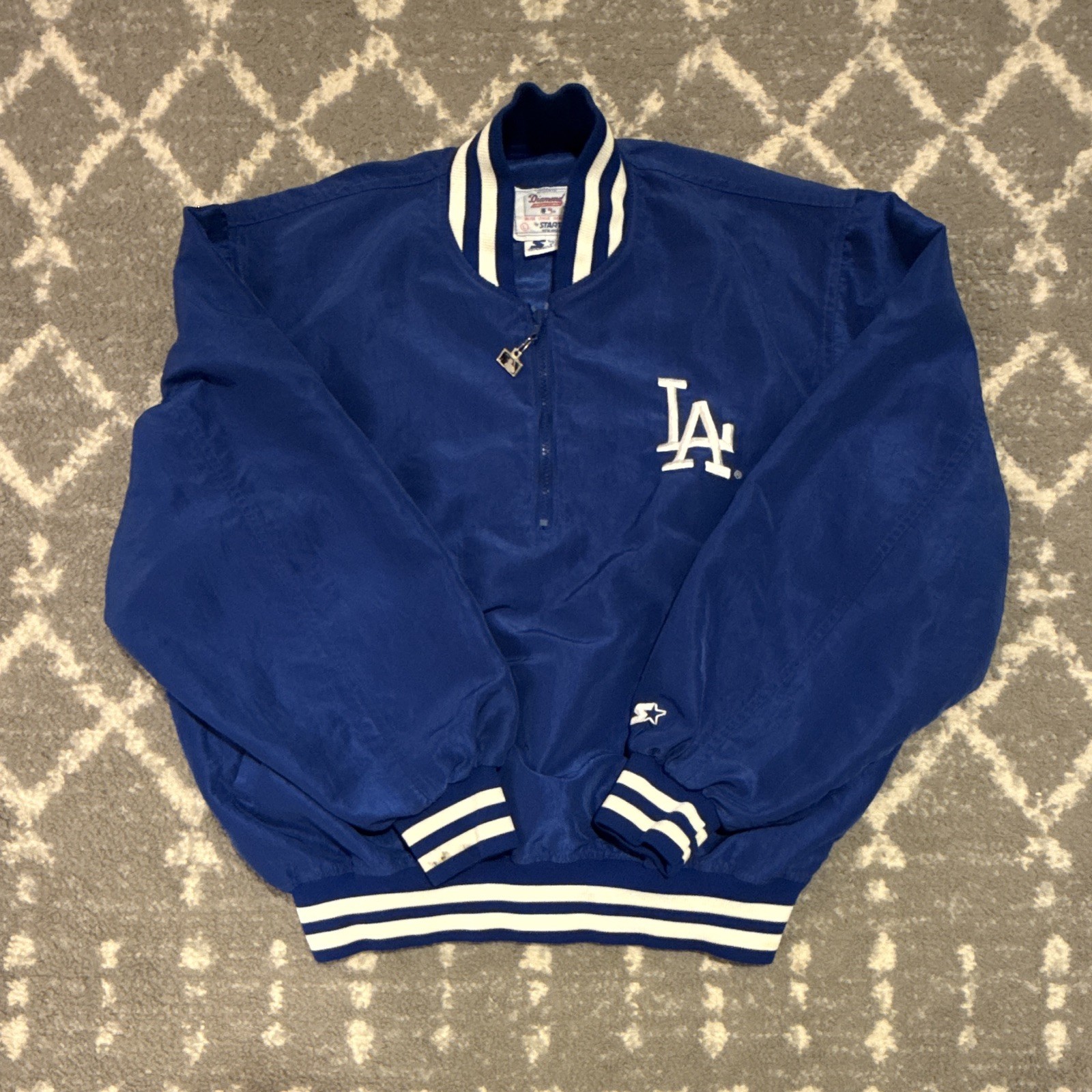 Vintage Starter Los Angeles Dodgers Diamond Collection Royal Blue MLB Zip Jacket