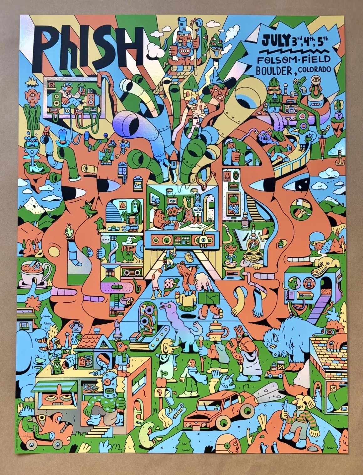 Phish FOIL Poster 2025 Folsom Field Boulder, CO Print Phish FOIL Poster 2025 Folsom Field Boulder, CO Print