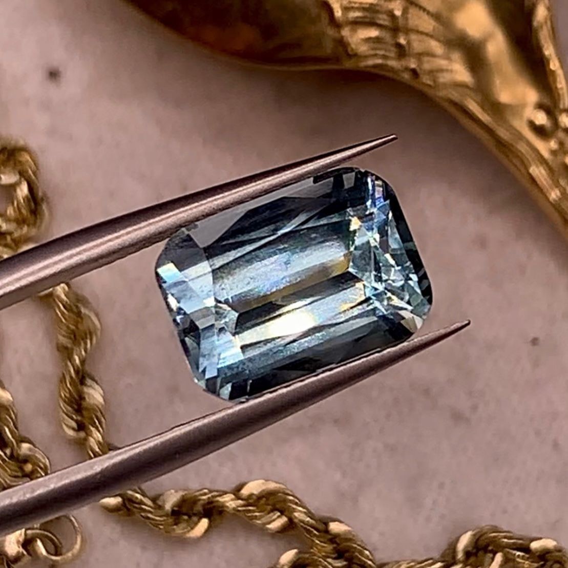 6.42Ct Natural Icy-Blue Aquamarine