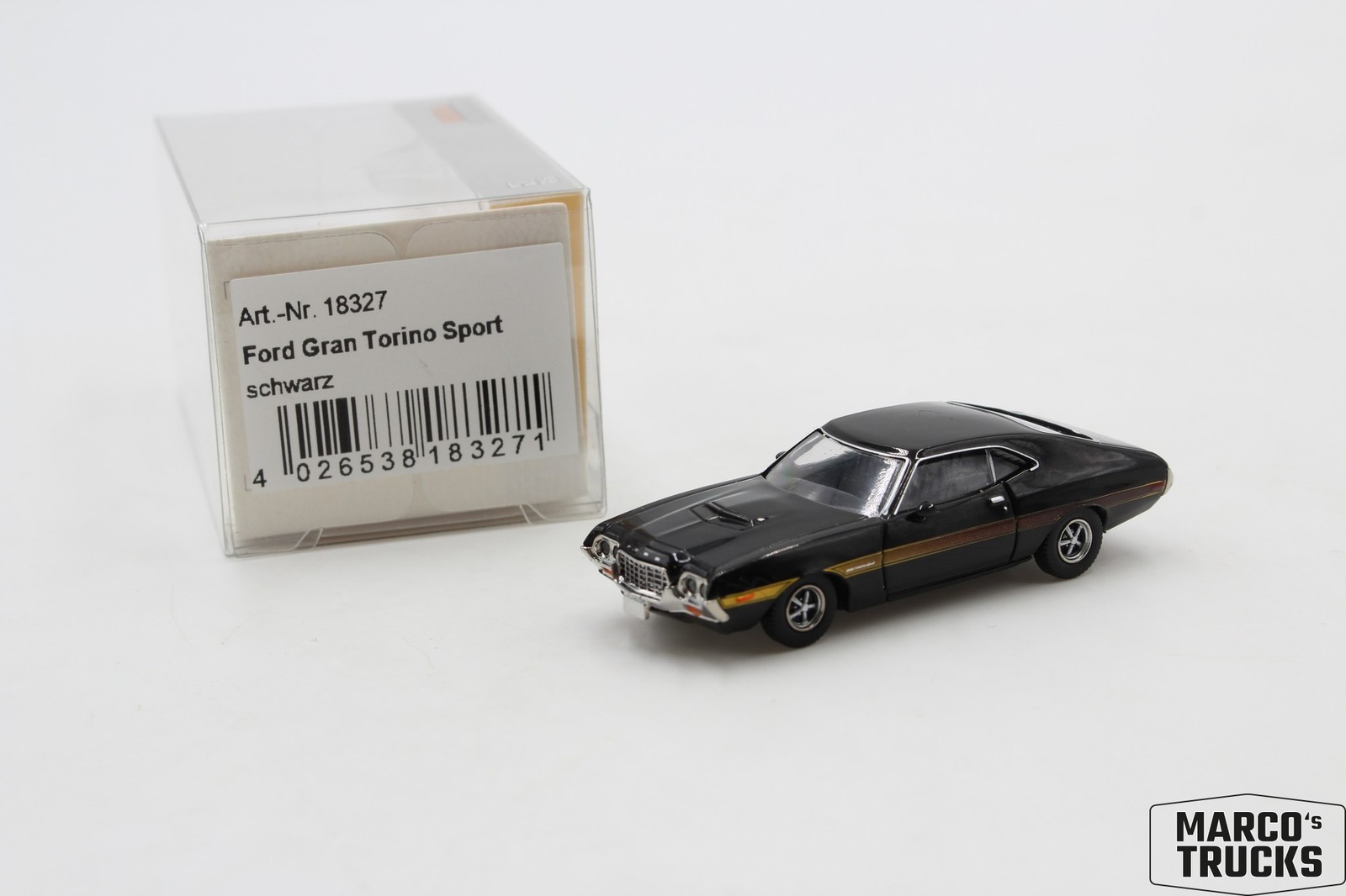 Brekina Ford Gran Torino Sport 1969 black No. 18327 1:87 /BRN3434