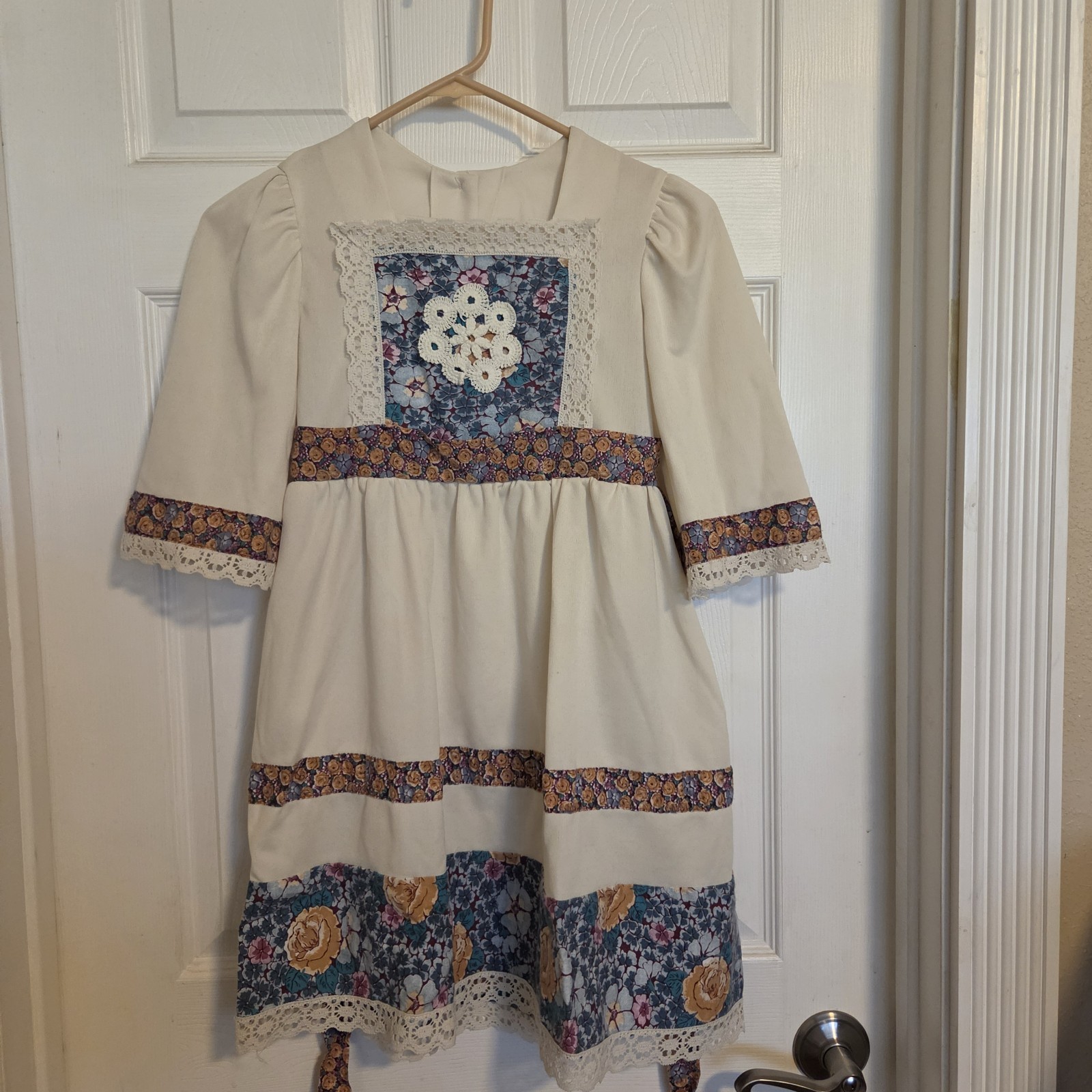 vintage perma prest sears knit girls dress size 12