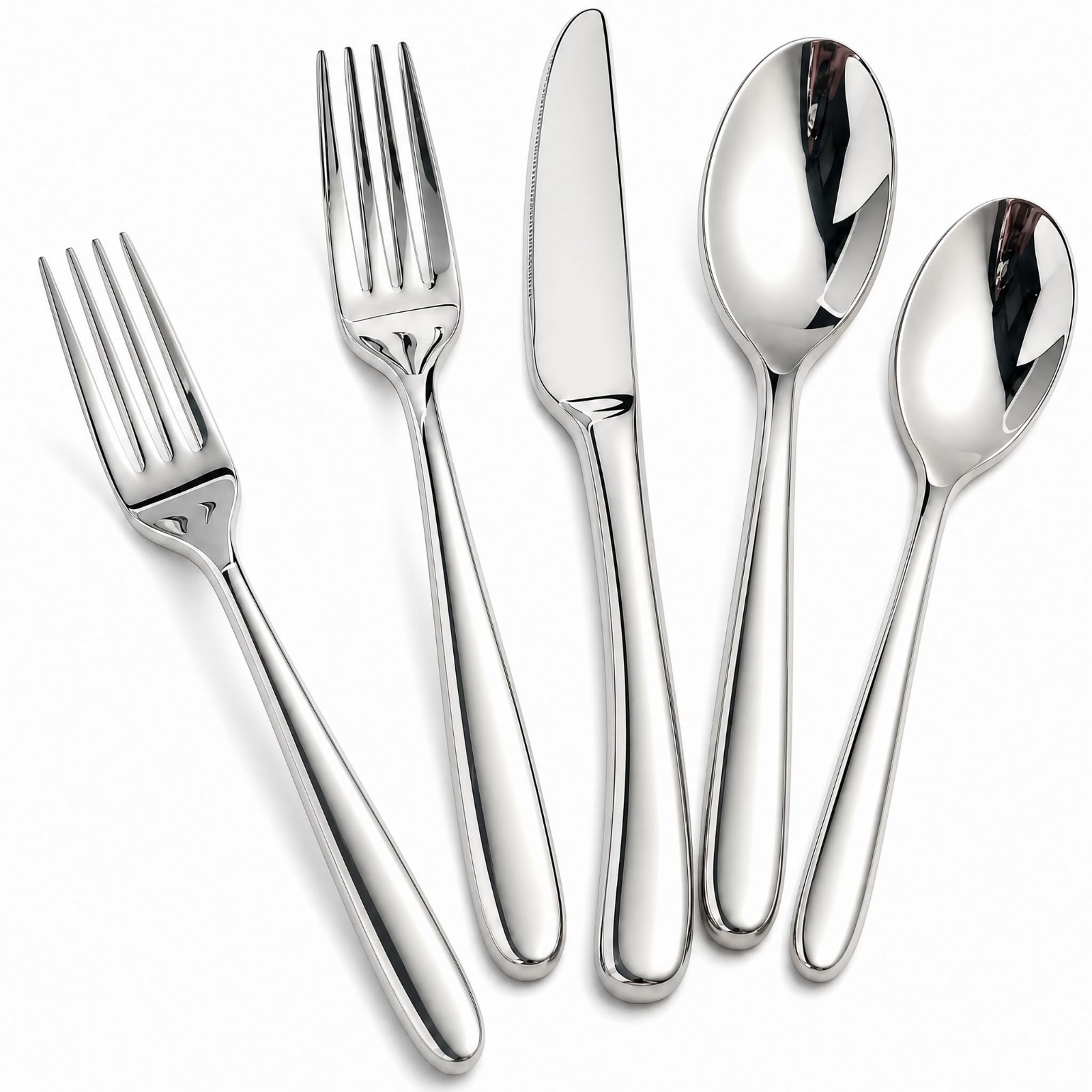 40-Piece Heavy Duty Stainless Steel Silverware Set for 8 - Durable Flatware Set