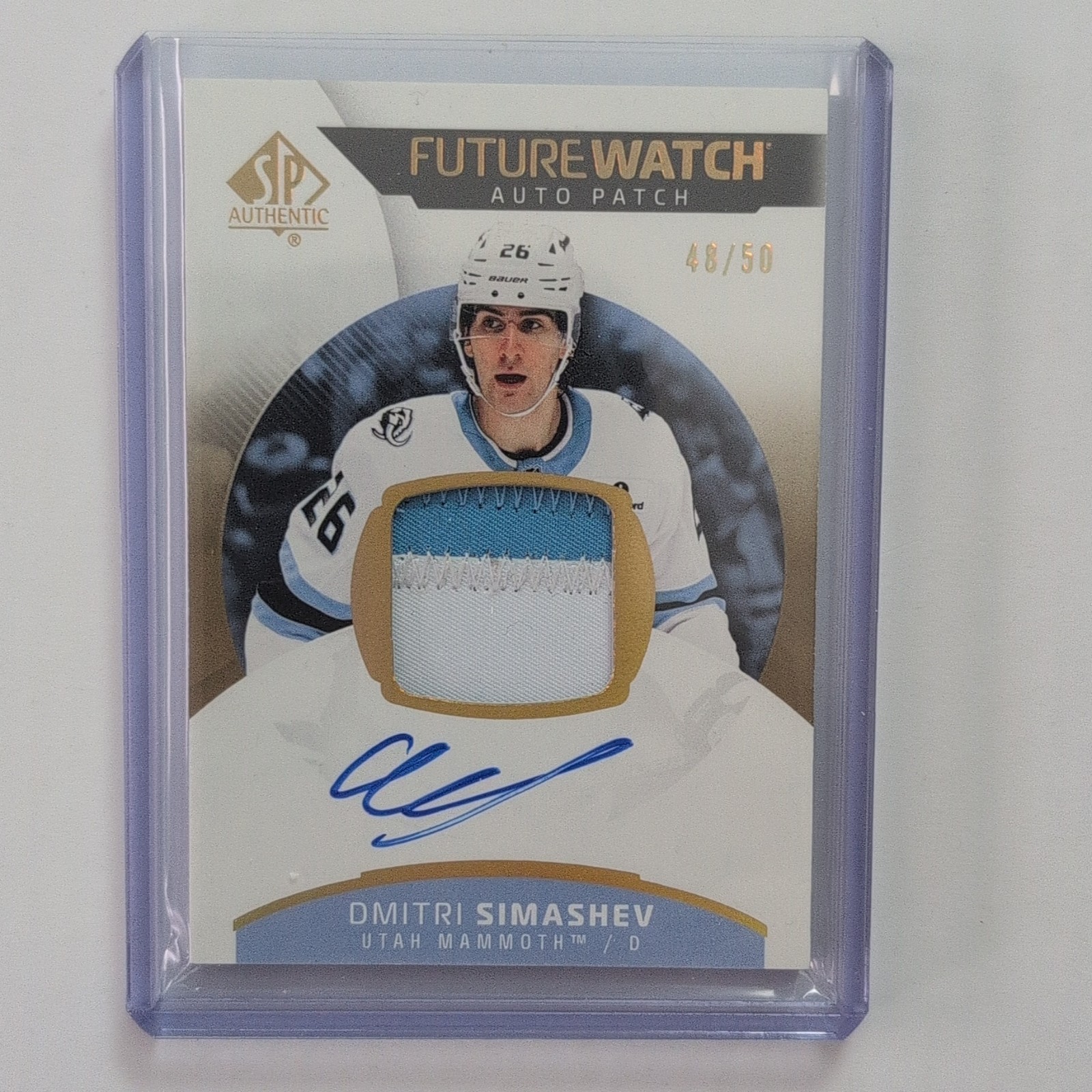 2025-26 Upper Deck SP Authentic Future Watch Auto Patch Dmitri Simashev #48/50