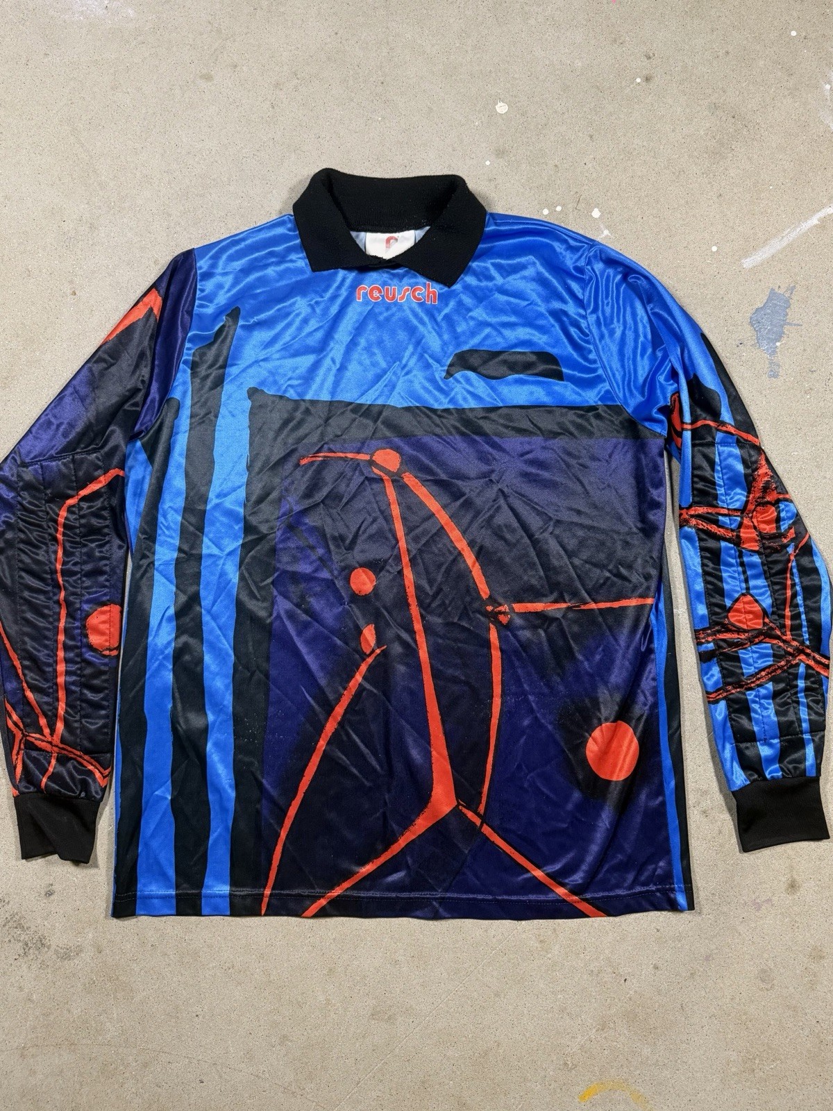 Vintage Reusch Goalkeeper Jersey XL 80s 90s Soccer Goalie Abstract Long Sleeve