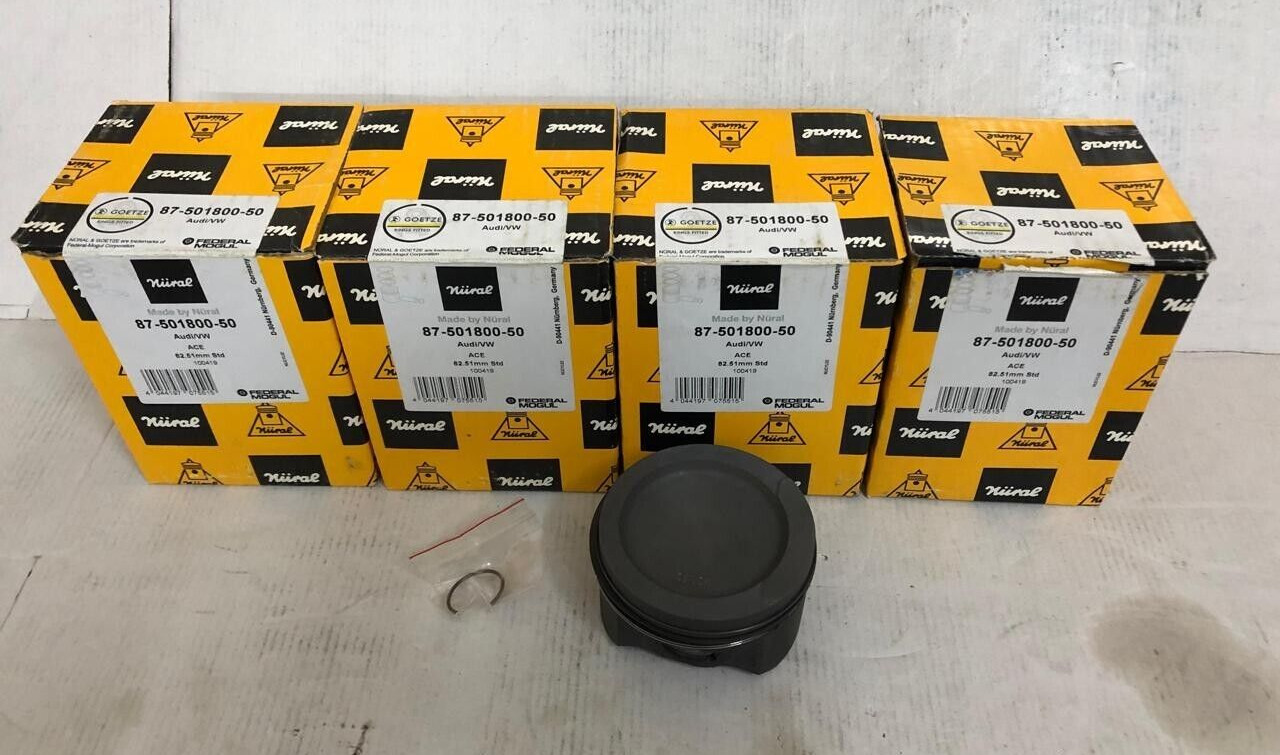 4 PCS X NURAL PISTON Assy. 87-501800-50 STD 82.51MM FITS AUDI VOLKSWAGEN VW ACE 4 PCS X NURAL PISTON Assy. 87-501800-50 STD 82.51MM FITS AUDI VOLKSWAGEN VW ACE