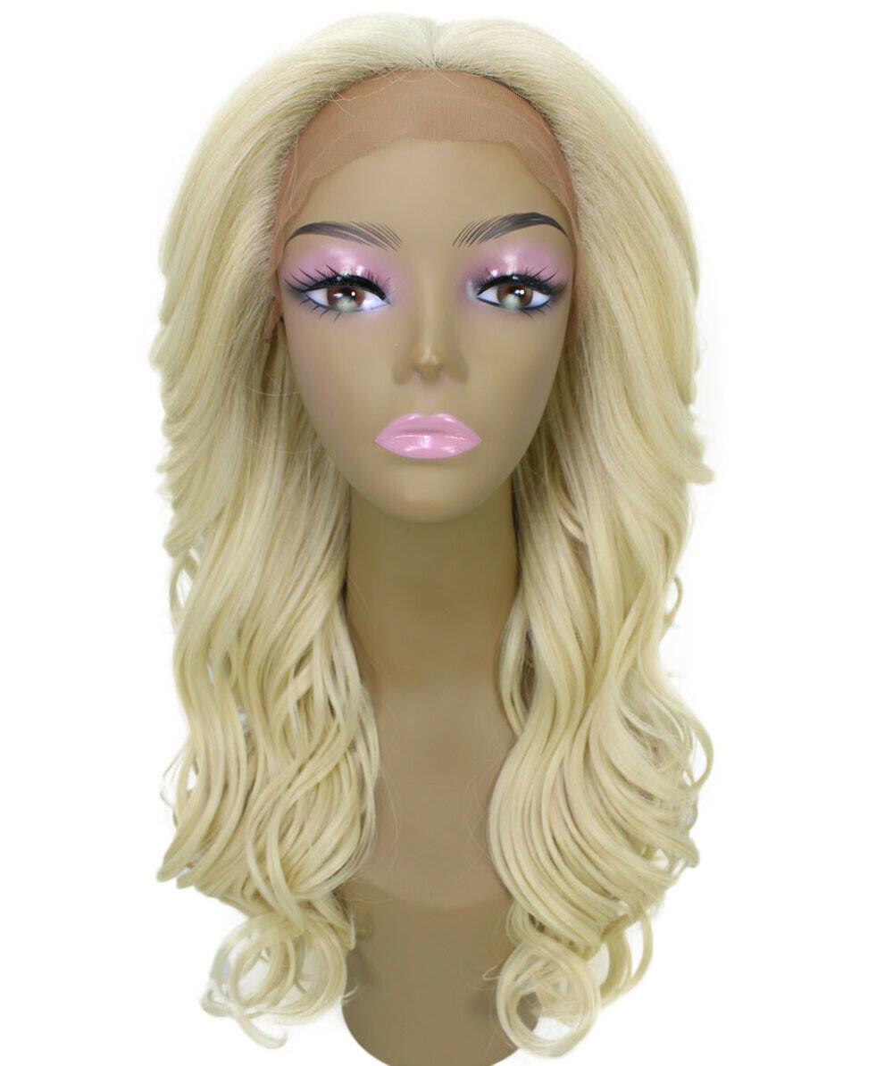 LUXLUXE Yenne Wavy 23 Inch Long 4X4 Hand-Tied Lace Front Wig , Light Blonde LUXLUXE Yenne Wavy 23 Inch Long 4X4 Hand-Tied Lace Front Wig , Light Blonde