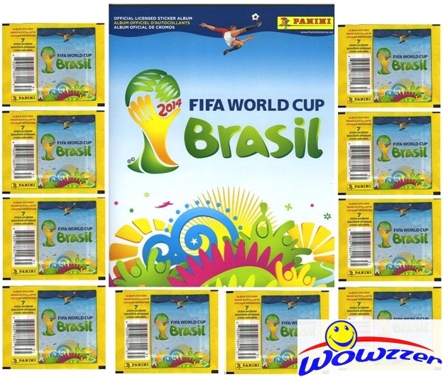 2014 Panini World Cup Stickers Package 10 Packs+Sticker Album-80 Stickers   
