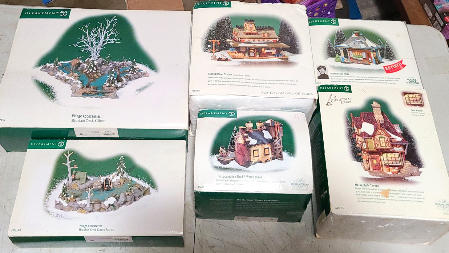 Vintage Dept 56 Christmas Village  LOT