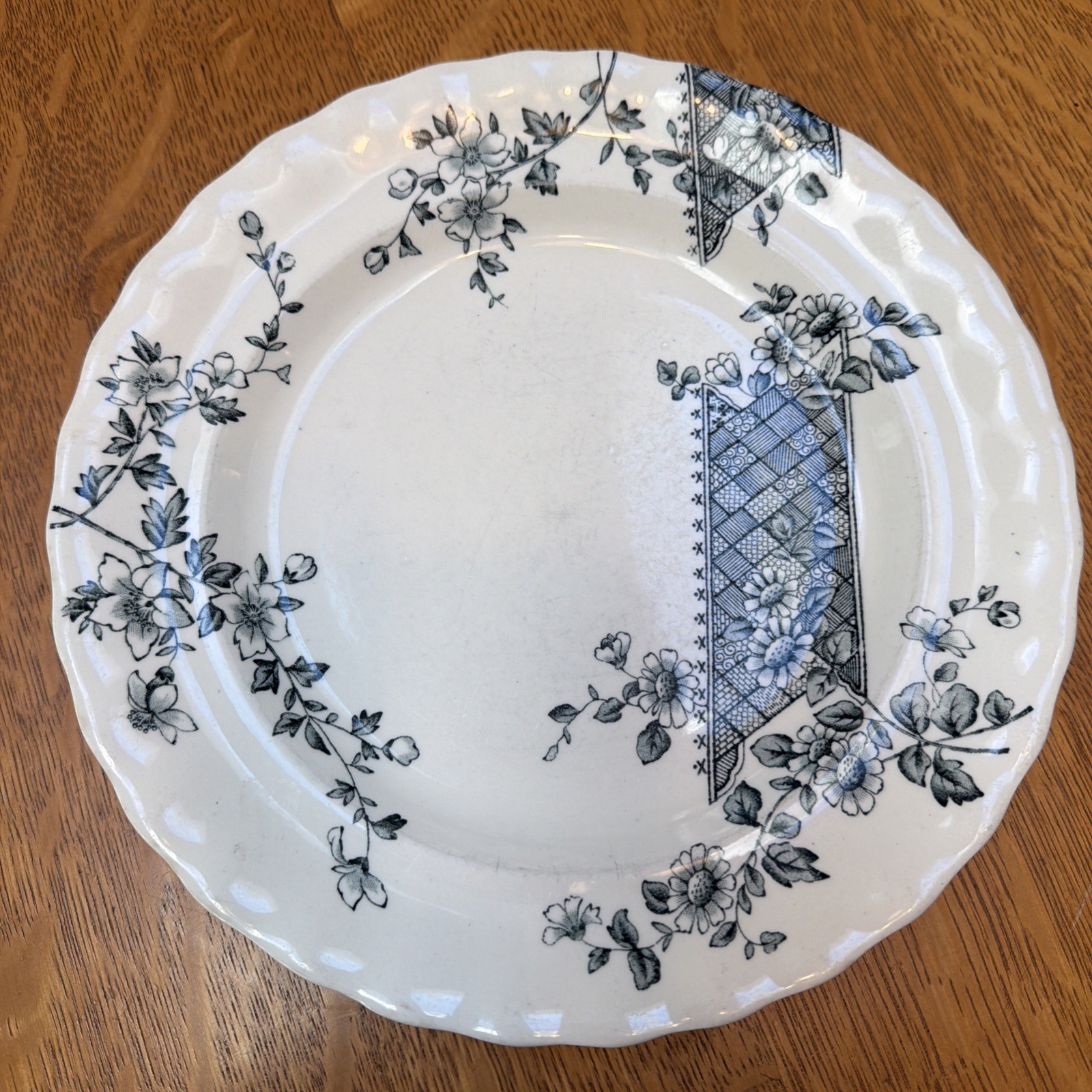 Antique Keeling & Co Aesthetic Movement Essex 9.5” Plate Transferware 1880s