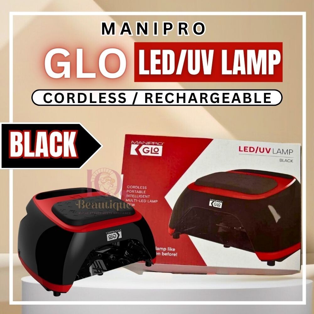 Kupa Mani-pro GLO LED/UV Lamp 48W - Black with Red Trim Cordless LIMITED COLOR