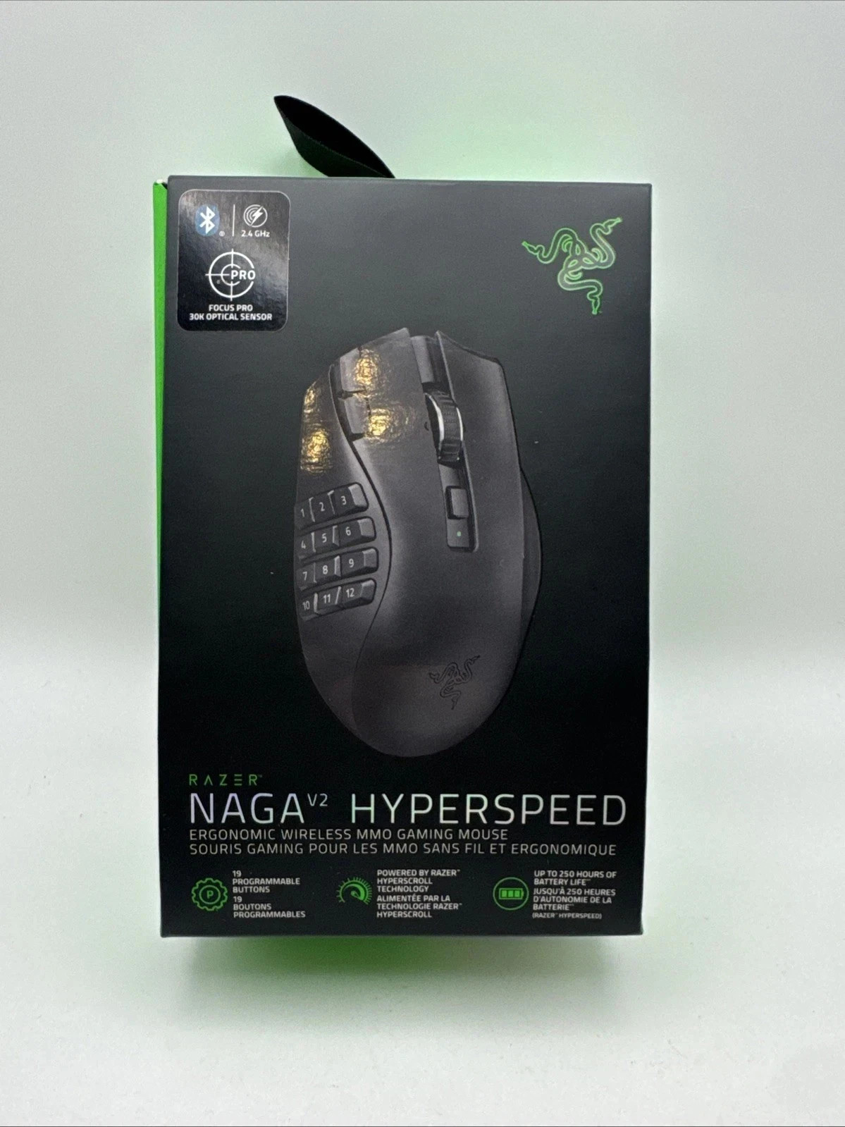 Razer Naga V2 HyperSpeed Wireless Gaming Mouse RZ01-0360 - NEW AND SEALED