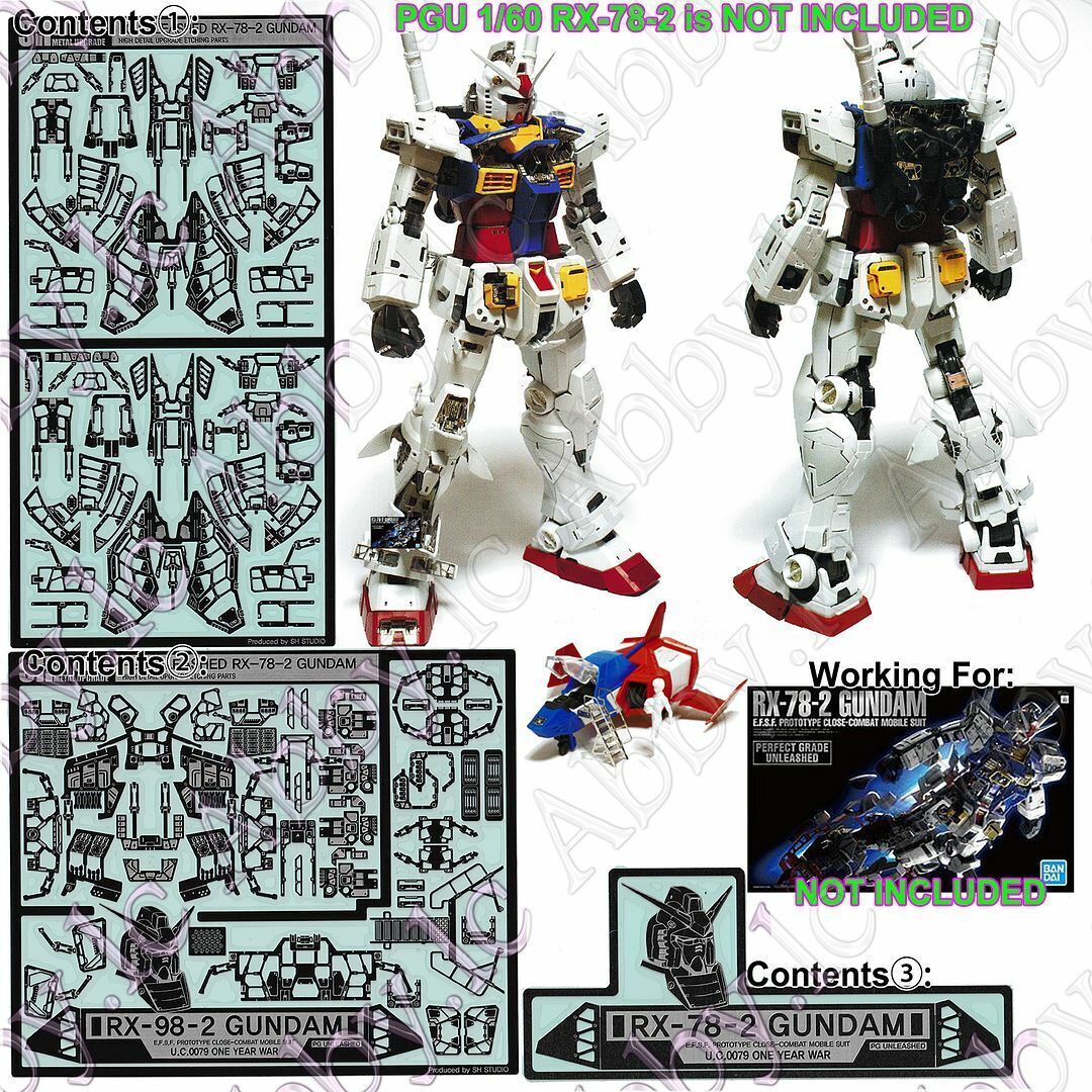 for PG 1/60 RX-78-2 2.0 Unleashed PGU Detail up Add-on Parts Photo-Etched Sheet
