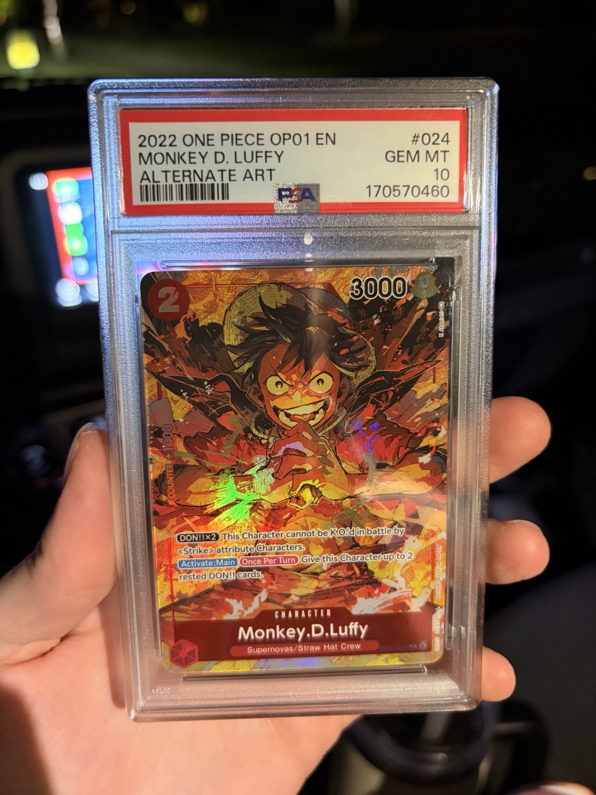 2022 One Piece Romance Dawn Alternate Art Monkey D. Luffy #OP01024 PSA 10 2022 One Piece Romance Dawn Alternate Art Monkey D. Luffy #OP01024 PSA 10