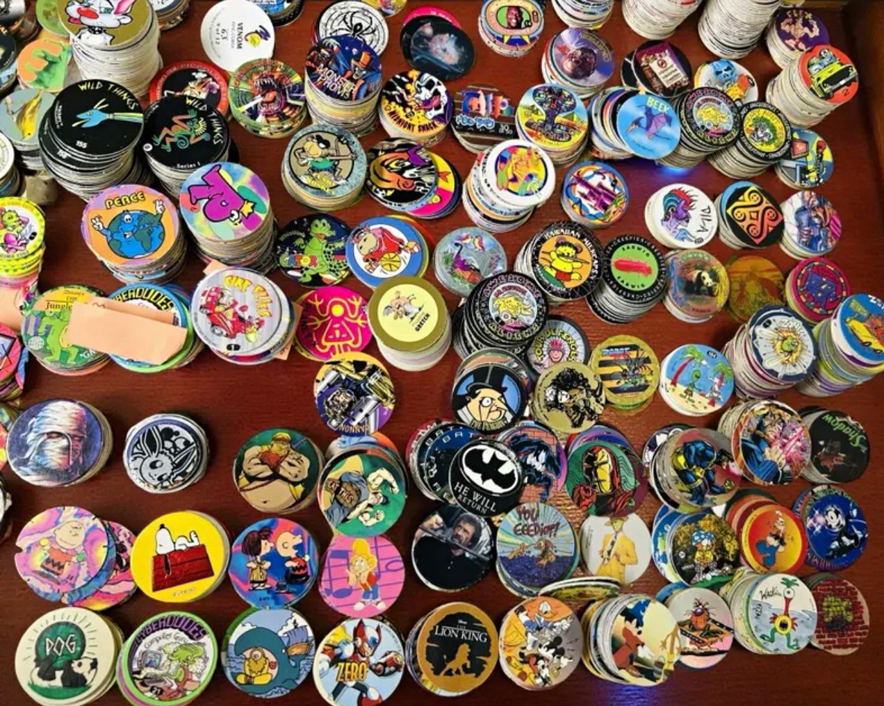 85 Vintage 1990s POGs + Metal & Plastic Slammers – Huge Assorted Collection