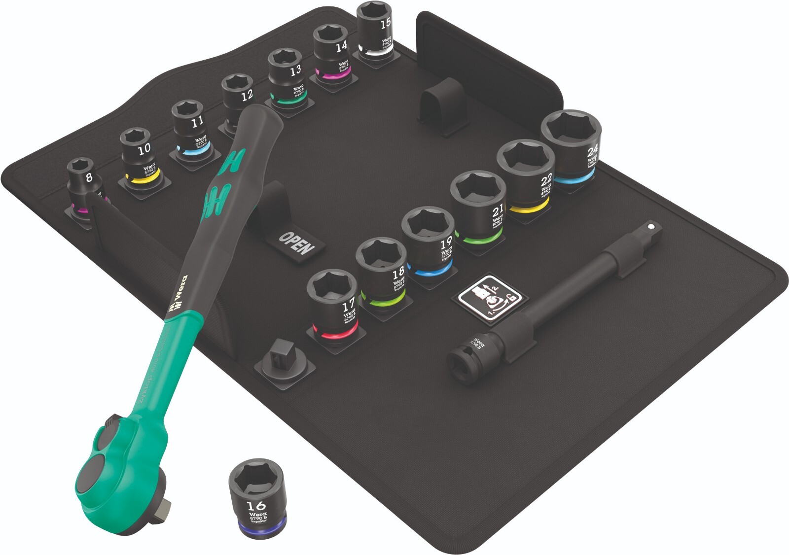 Wera 8100 SB 12 Zyklop Comfort Ratchet Set 3/8
