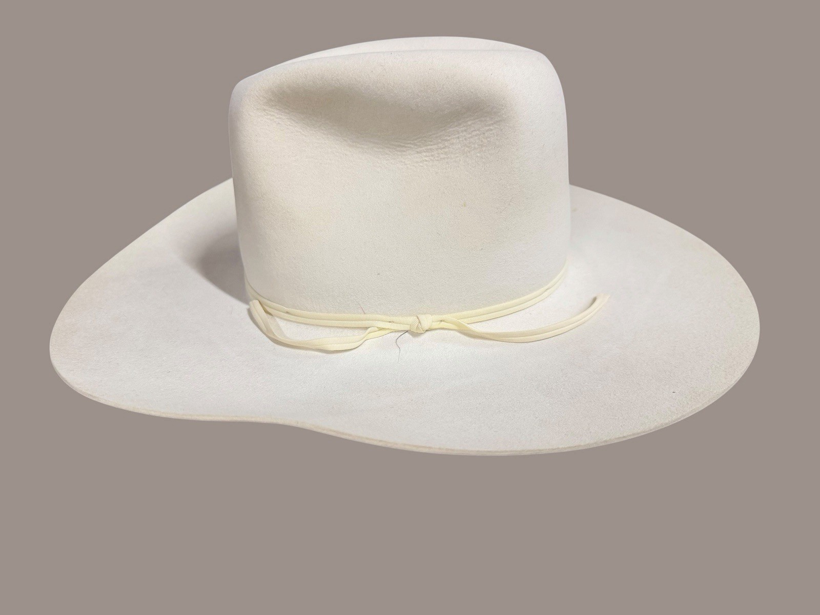 NOS Vintage Stetson 5X Beaver White Cowboy Hat 7 5/8 Last Drop Liner NOS Vintage Stetson 5X Beaver White Cowboy Hat 7 5/8 Last Drop Liner