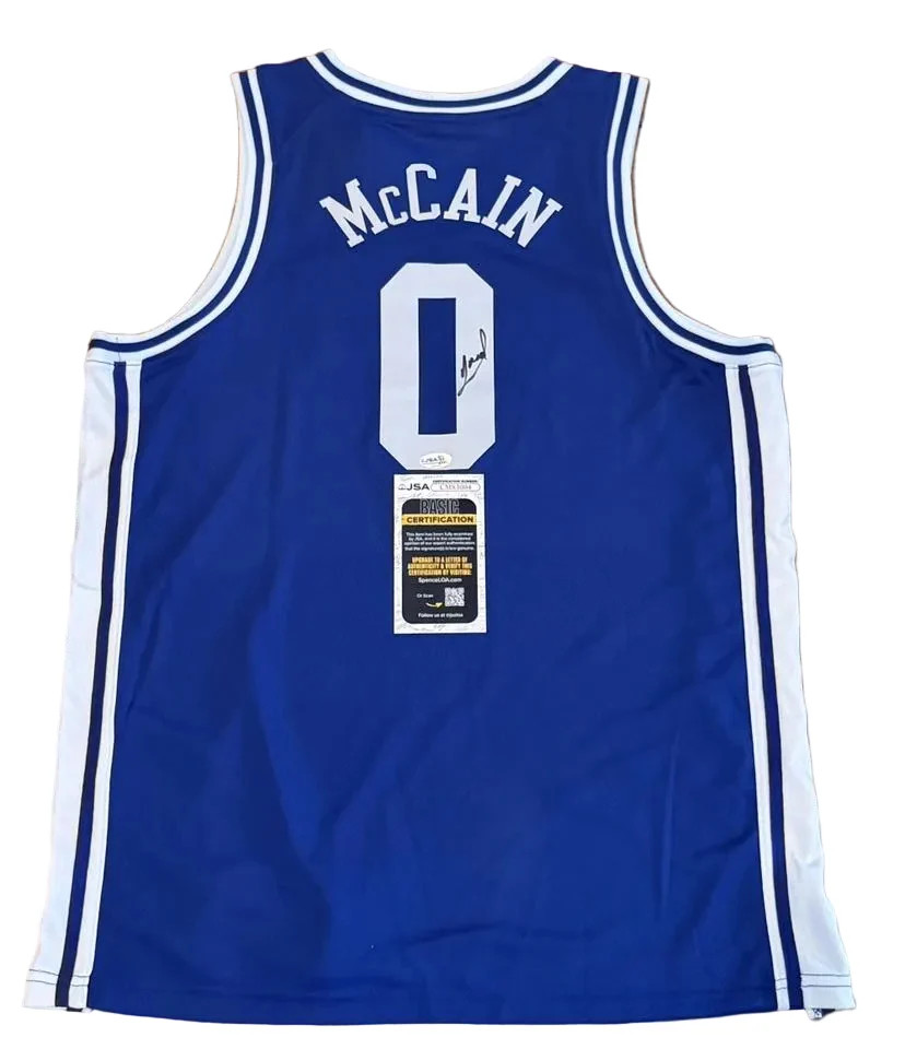 Jared McCain Signed Autographed Duke Blue Devils Jersey JSA COA