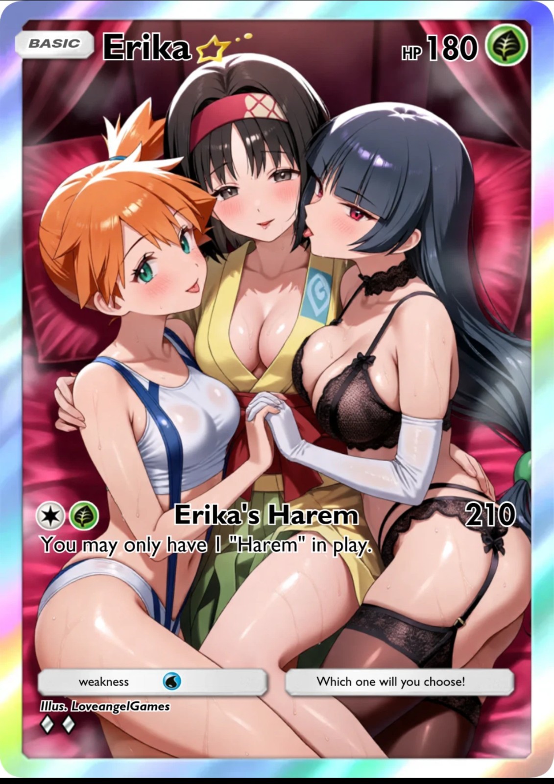 Erika Pokemon Anime Waifu Card-Waifu Universe-Anime Card Erika Pokemon Anime Waifu Card-Waifu Universe-Anime Card