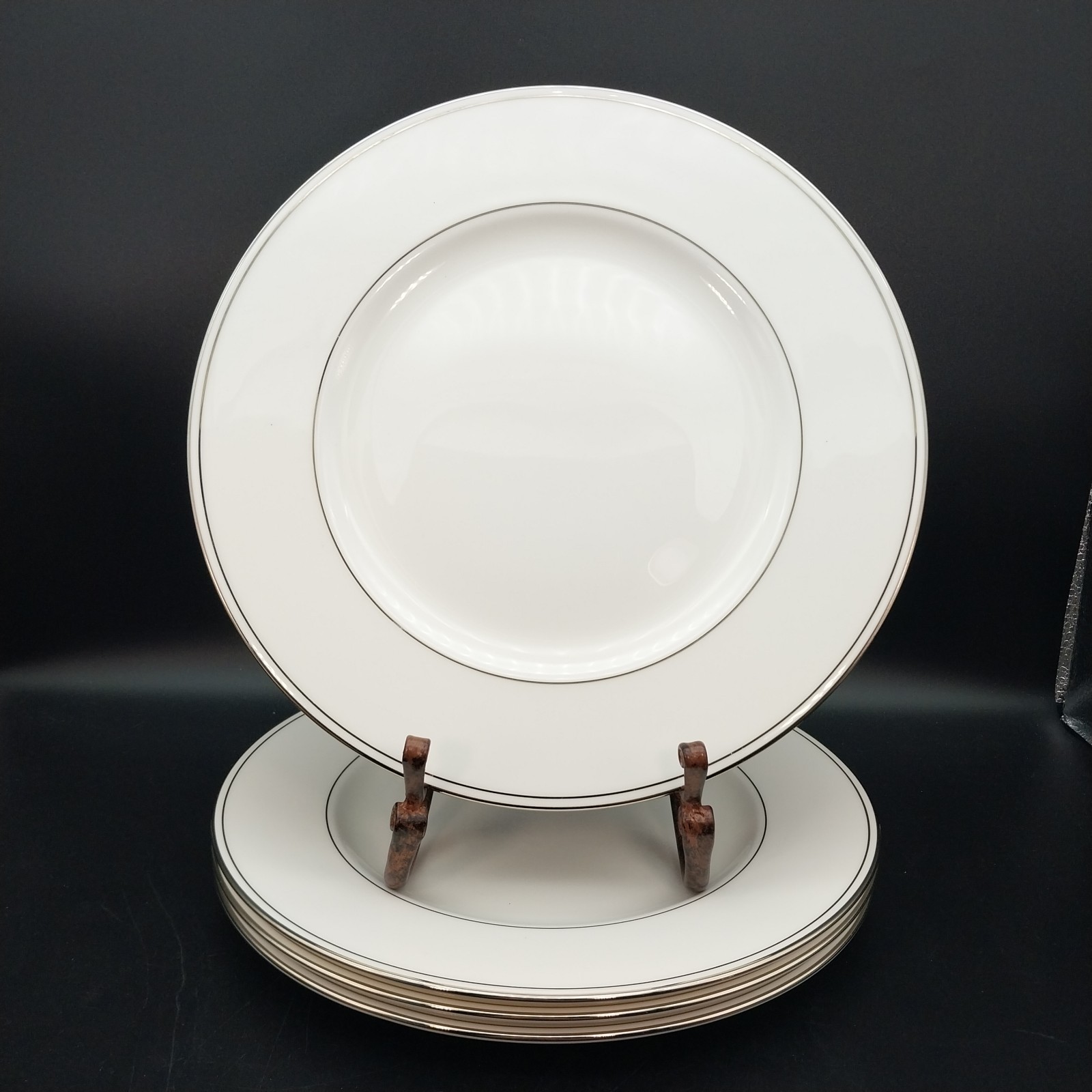 Set of 4 Lenox Federal Platinum Dinner Plates 10-7/8\ Set of 4 Lenox Federal Platinum Dinner Plates 10-7/8\