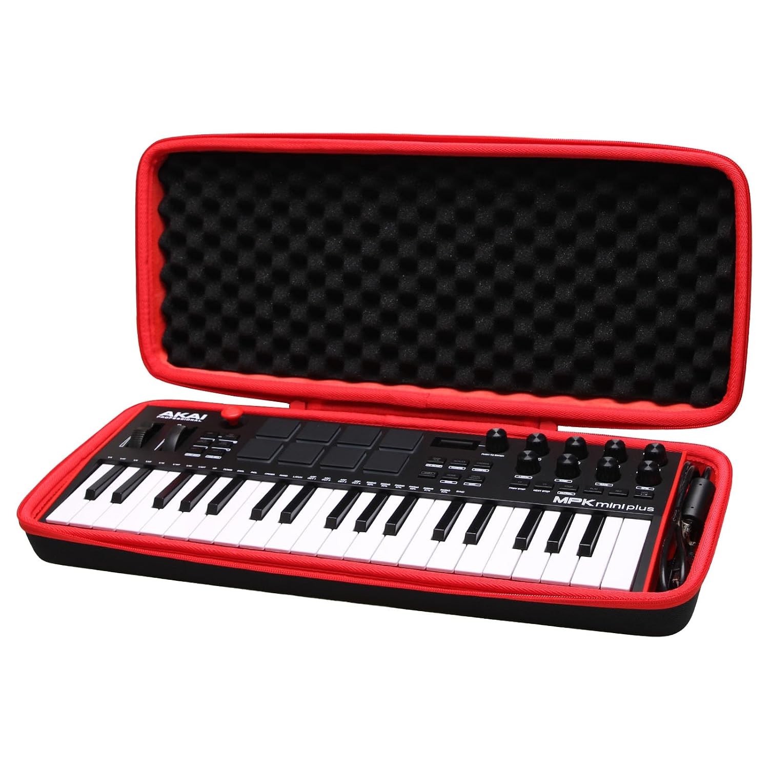 Akai MPK Mini Plus Hard Case Black Red LTGEM Hard Shell Case USB MIDI Keyboard Akai MPK Mini Plus Hard Case Black Red LTGEM Hard Shell Case USB MIDI Keyboard