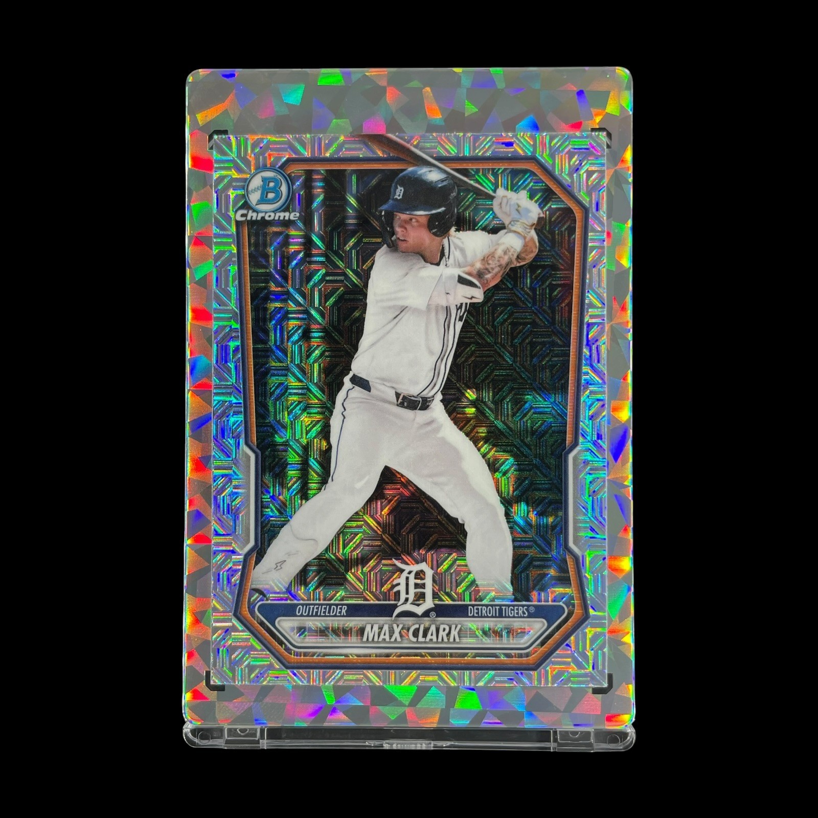MAX CLARK ROOKIE SILVER MOJO REFRACTOR 2026 Bowman Chrome Parallel Card - Tigers