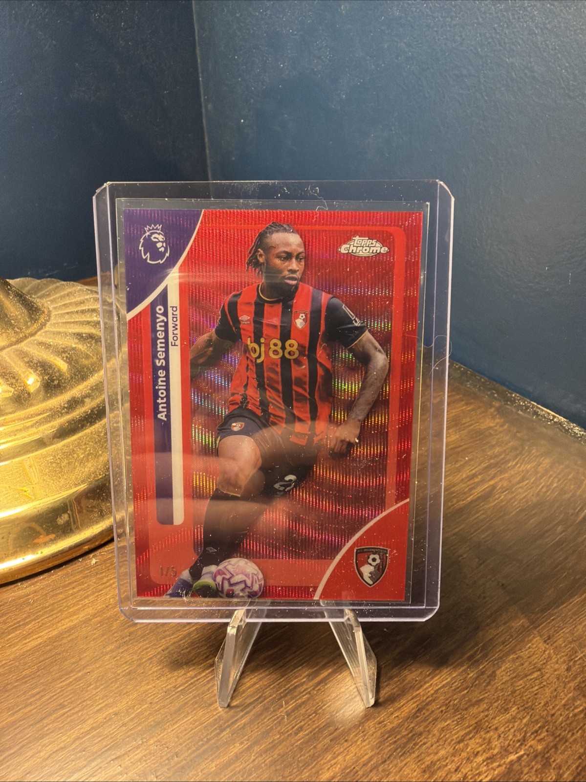 2025-26 Topps Chrome Premier League - Antoine Semenyo #3 Red RayWave /5 2025-26 Topps Chrome Premier League - Antoine Semenyo #3 Red RayWave /5