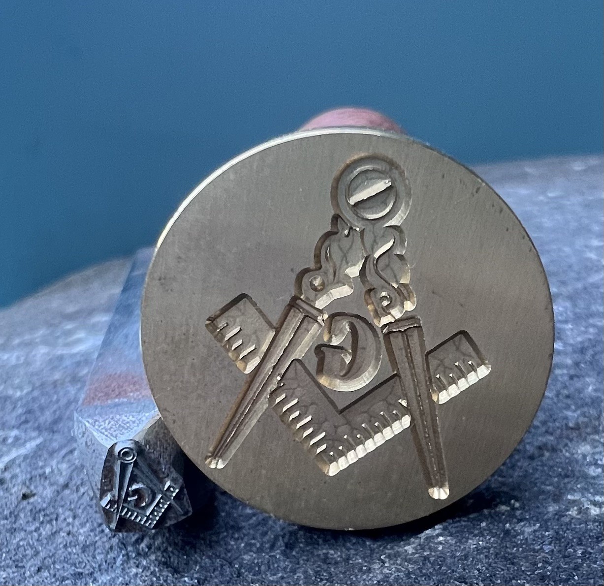 Masonic Master Mason Penny Punch Stamping Tool Fraternal Order Logo Punch Tool