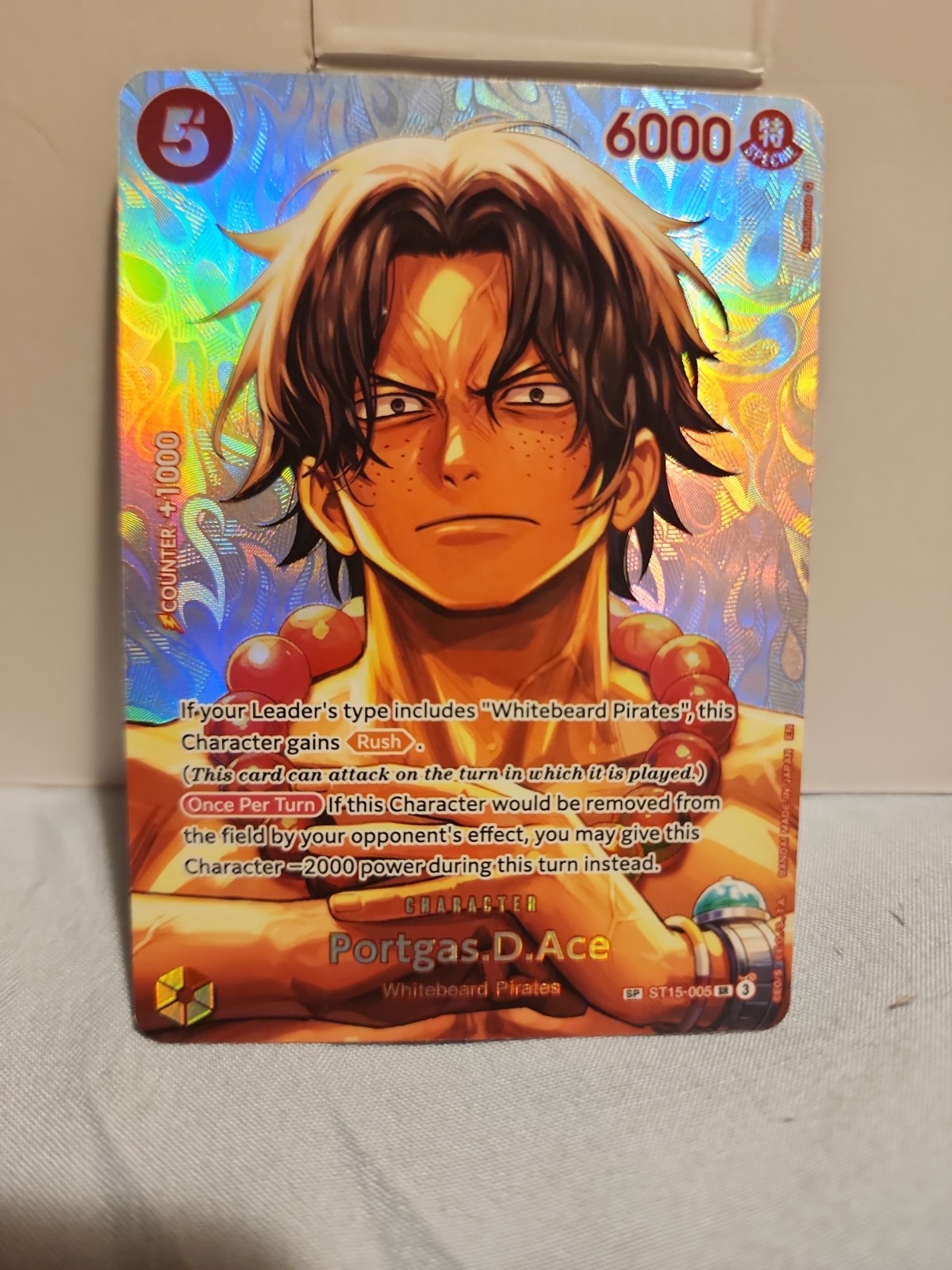 Portgas.D.Ace (SP) ST15-005 English The Time of Battle - One Piece Card - NM Portgas.D.Ace (SP) ST15-005 English The Time of Battle - One Piece Card - NM