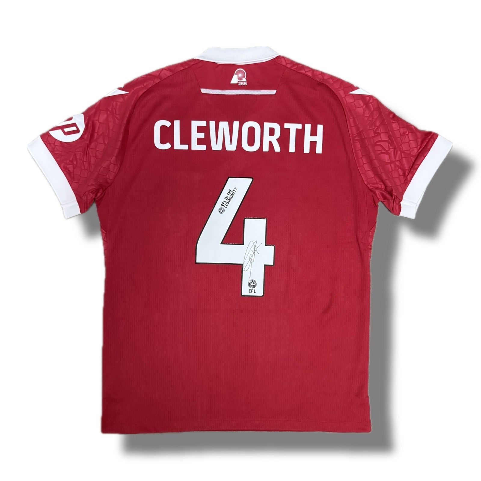 Signed CLEWORTH Wrexham 2024/25 Football Home Shirt Memorabilia - COA & Proof