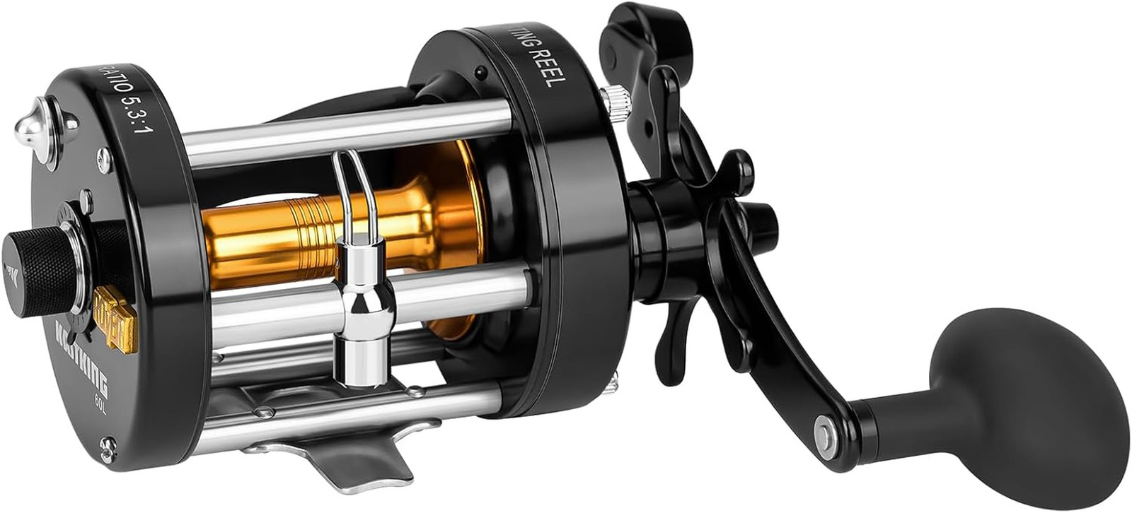 Rover round Baitcasting Fishing Reels, Perfect Reel for Catfish | Max Drag: 30 L