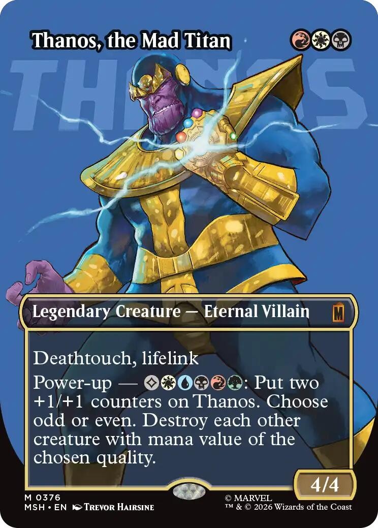 Thanos, the Mad Titan (Borderless) (0376) Foil [MSH - 376]