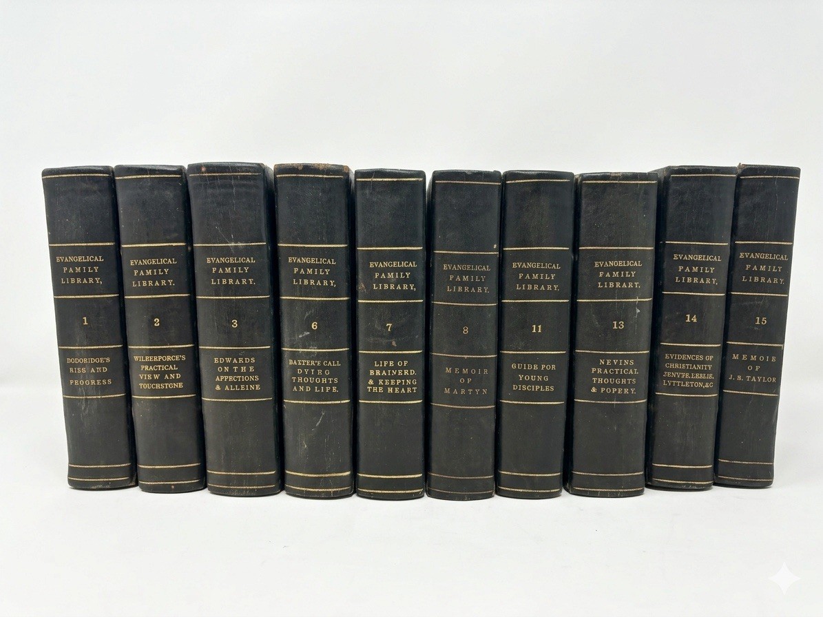 Rare Antique 1836-40 Evangelical Family Library 10 Vol set hardcover Religious Rare Antique 1836-40 Evangelical Family Library 10 Vol set hardcover Religious