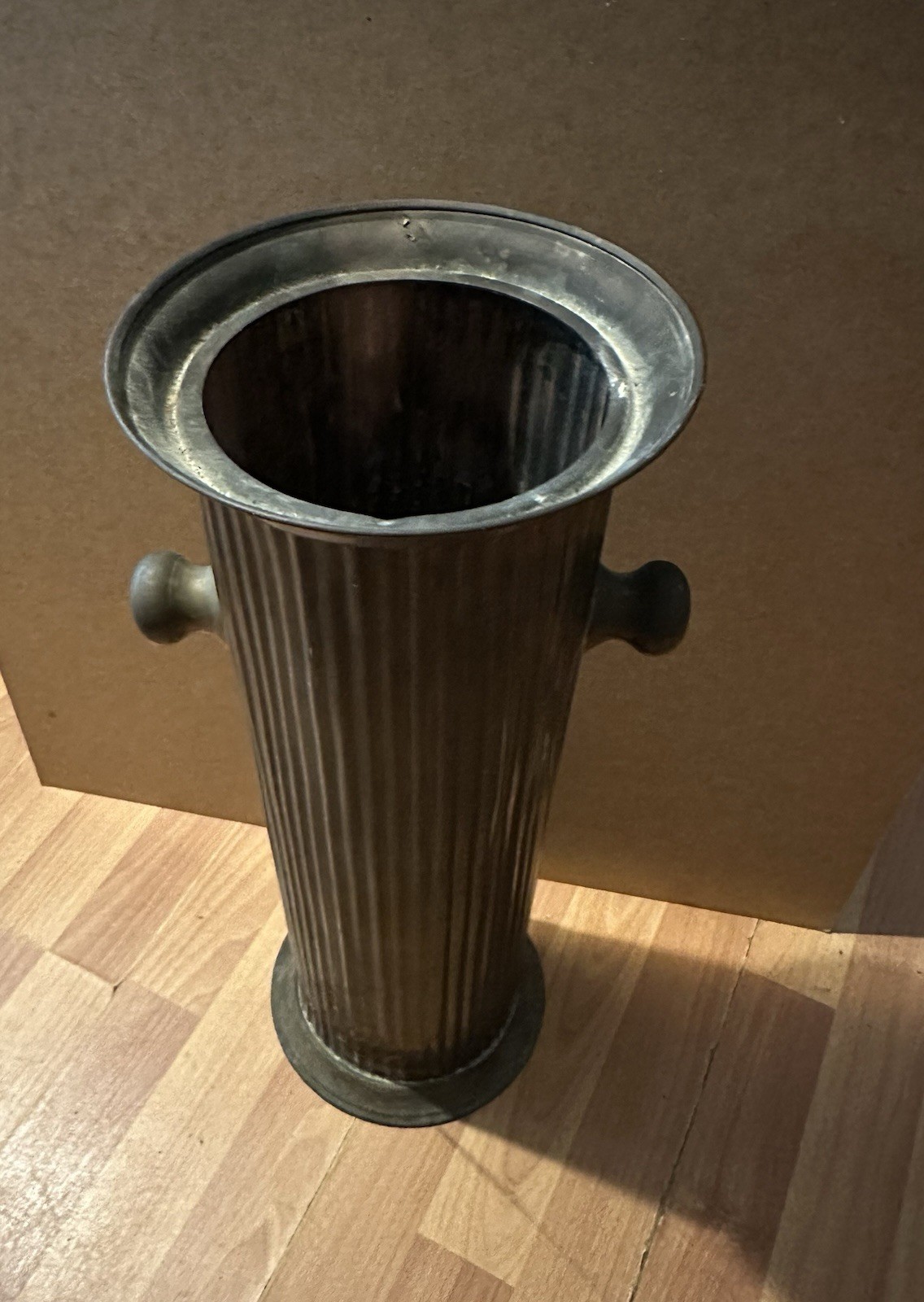 Antique Brass Fluted Umbrella Stand