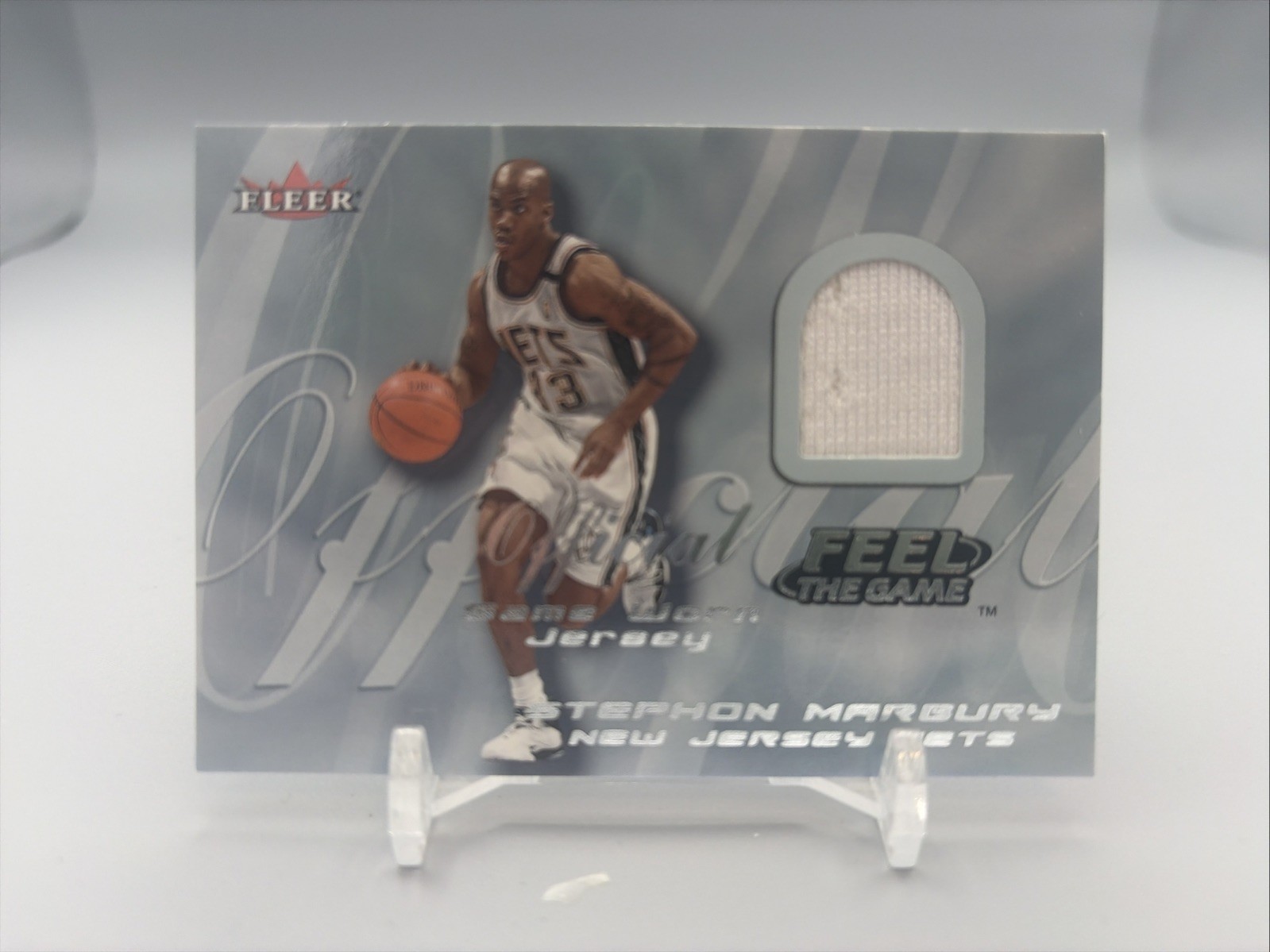 2000-01 Fleer Tradition - Feel the Game Game Worn Stephon Marbury White Uniform