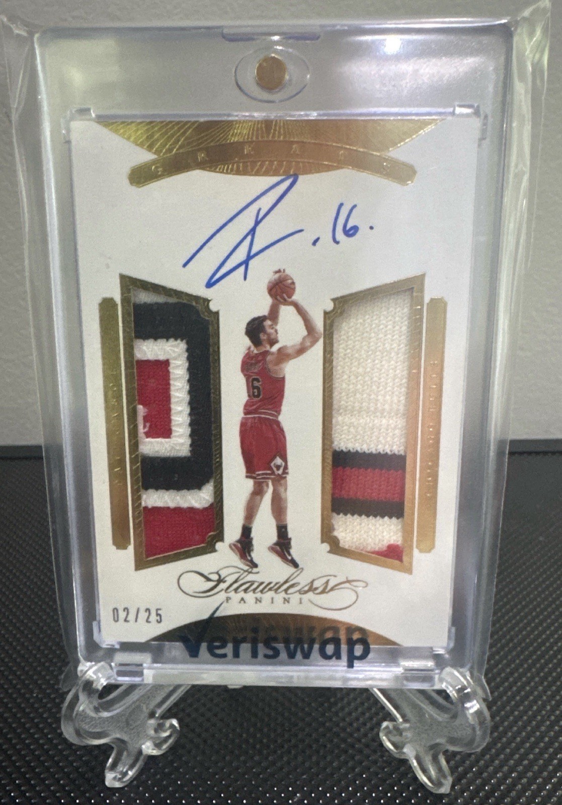 2015-16 Panini Flawless Pau Gasol Dual Patch Auto /25 Bulls Game Worn 🔥🔥