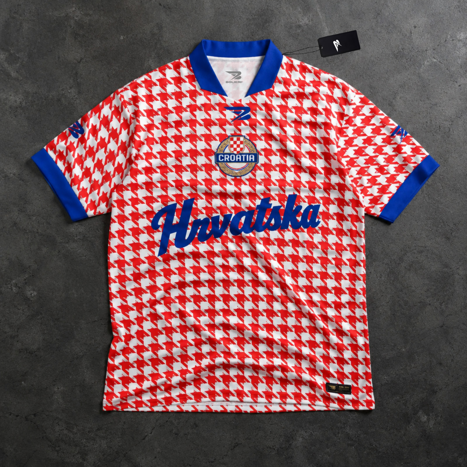 Croatia - style retro soccer jersey fan football inspired shirt hrvatska