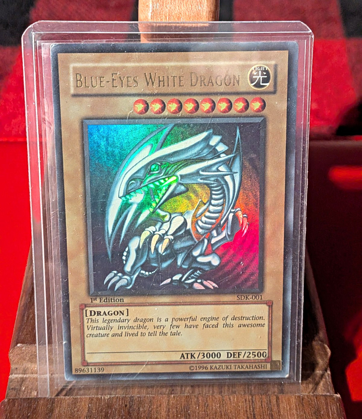 Konami Yu-Gi-Oh 2002 1st Ed English/ASIAN Foil Blue-Eyes White Dragon SDK-001 Konami Yu-Gi-Oh 2002 1st Ed English/ASIAN Foil Blue-Eyes White Dragon SDK-001