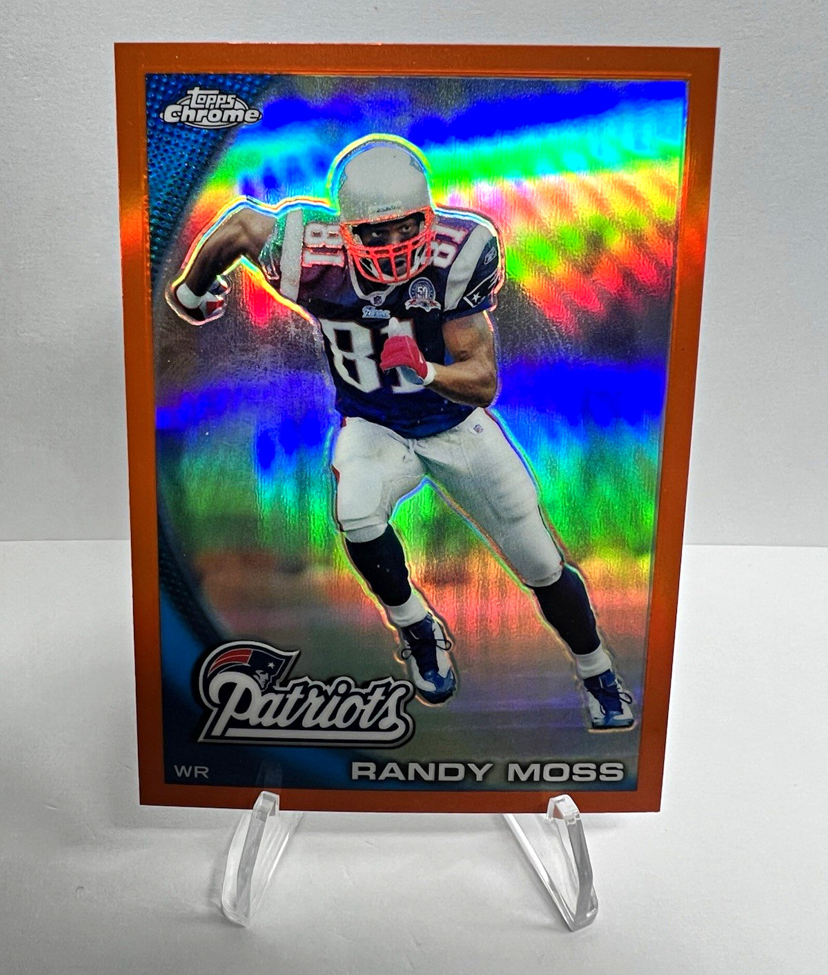 2010 Topps Chrome Randy Moss Orange Refractor #C143 Patriots HOF